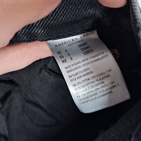 American Eagle Stretch 90s Skinny Jean in Charcoal Wash size 6 Short - Picture 6 of 8